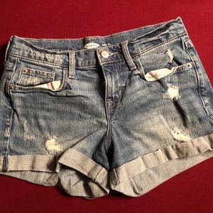 Distressed boyfriend shorts